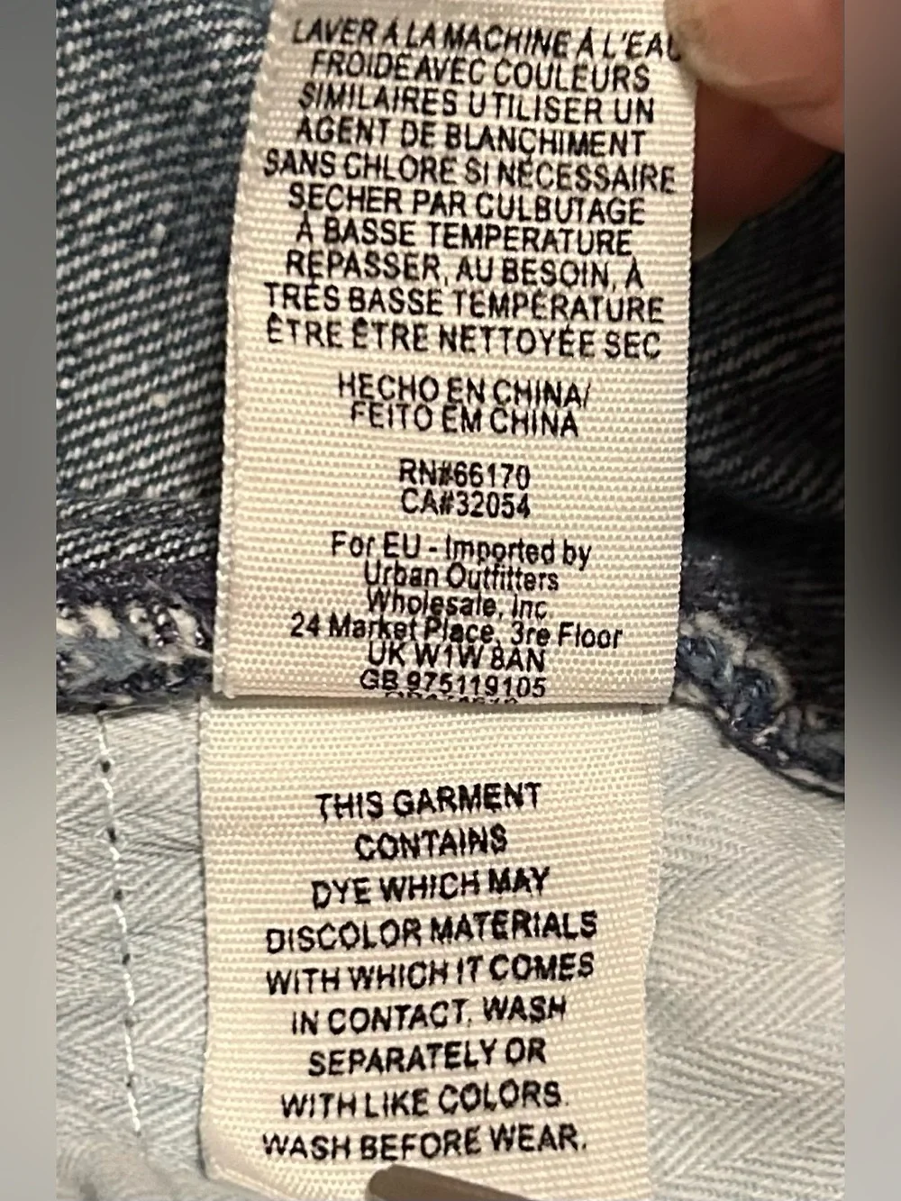Free People Medium Blue Denim Jeans with Star-Stamped Button